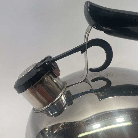 Vtg Paul Revere Ware 2 Qt. Copper Bottom Whistling Tea Kettle Pot Cu03 J - Picture 4 of 12